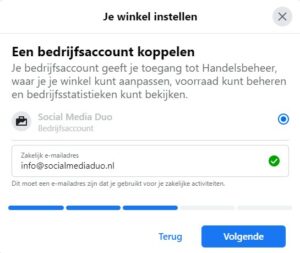 Bedrijfsaccount instellen